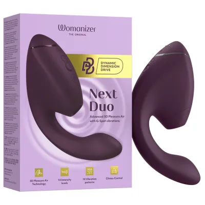 Rabbit vibrátor s tlakovým stimulátorem klitorisu Womanizer Duo Next, tmavě fialový - obrázek 19