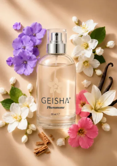 Parfém s feromony pro ženy GEISHA For Her, Vanilla Flower, 50 ml - obrázek 6
