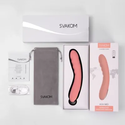 Přirážecí vibrátor Svakom Ava Neo s aplikací, broskvový - obrázek 2