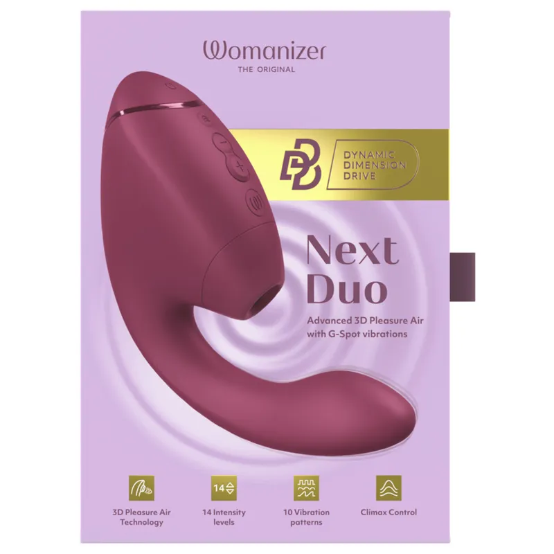 Rabbit vibrátor s tlakovým stimulátorem klitorisu Womanizer Duo Next, tmavě růžový - obrázek 19