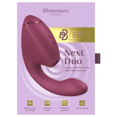 Rabbit vibrátor s tlakovým stimulátorem klitorisu Womanizer Duo Next, tmavě růžový - obrázek 19