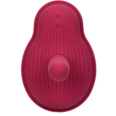 Vibrátor CalExotics Dual Rider s dálkovým ovládáním a přirážením, červený - obrázek 6