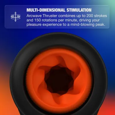 Automatický masturbátor Arcwave Thruster s přirážením a rotací, černý - obrázek 9