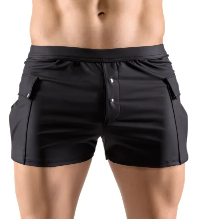 Pánské šortky Svenjoyment v pracovním stylu, kapsy a patentky, matné černé, 2XL - obrázek 2