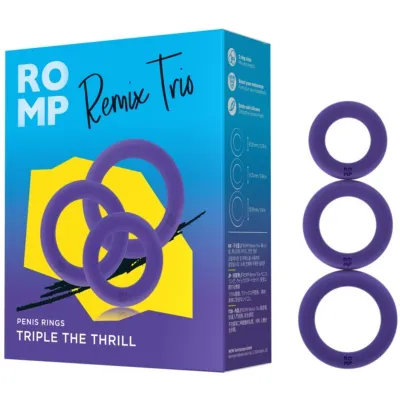 Sada 3 silikonových erekčních kroužků ROMP Remix Trio - obrázek 5