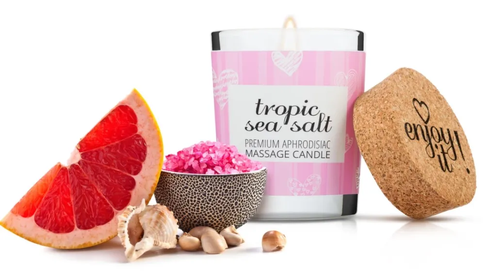 Masážní svíčka Magnetifico Tropic Sea Salt s feromony, mořská sůl, 70 ml