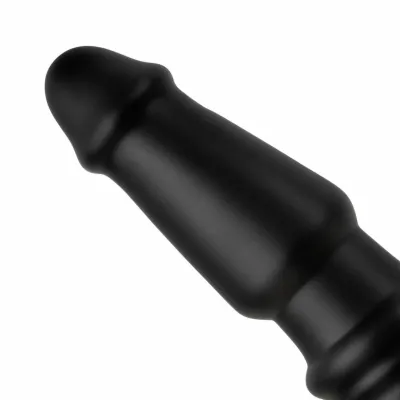 Anální kolík BUTTR Tactical II, protáhlý, s vroubkovanou základnou, černý, 26 cm - obrázek 7