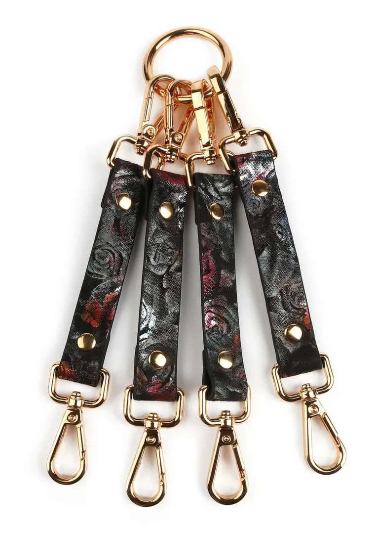 Hogtie GEISHA Floral Jacquard ke spojení pout, veganská kůže, černý - obrázek 2