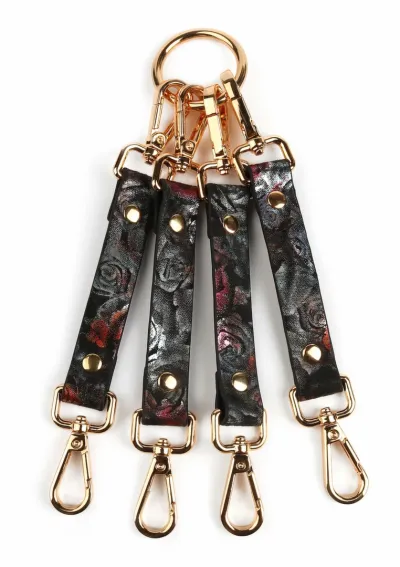 Hogtie GEISHA Floral Jacquard ke spojení pout, veganská kůže, černý - obrázek 2