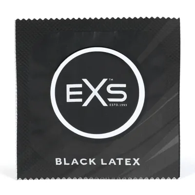 Černé kondomy EXS Black Latex, 54 mm, 100 ks - obrázek 2