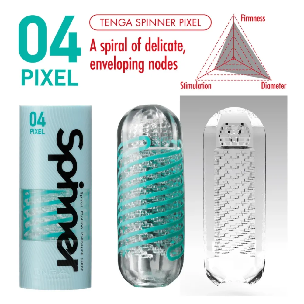 Masturbátor Tenga Spinner 04 Pixel se spirálovou strukturou - obrázek 4