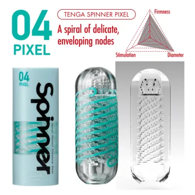 Masturbátor Tenga Spinner 04 Pixel se spirálovou strukturou - obrázek 4