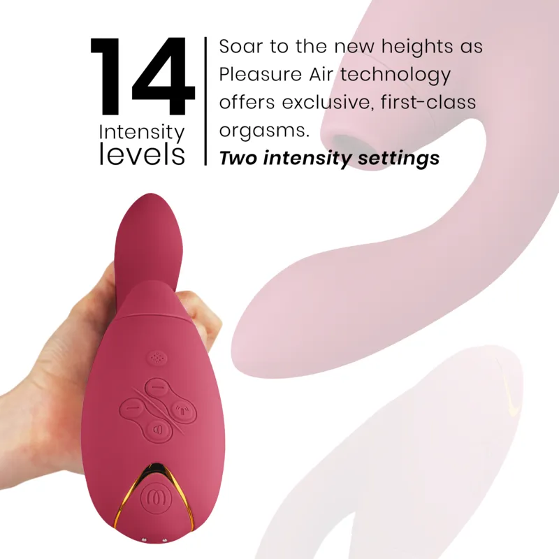 Rabbit vibrátor s tlakovým stimulátorem klitorisu Womanizer Duo 2, bordó - obrázek 11