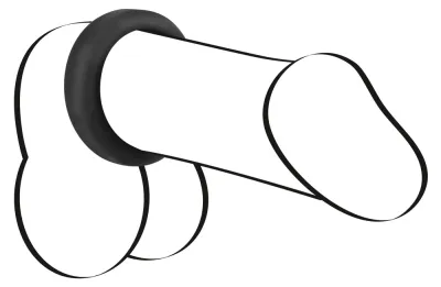 Silikonový erekční kroužek Black Velvets, Soft Touch, černý, 3,8 cm - obrázek 5