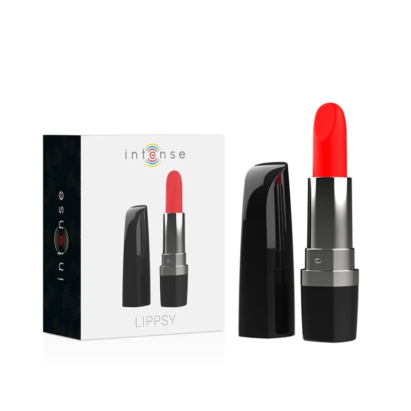 Minivibrátor ve tvaru rtěnky Intense Lippsy, černý