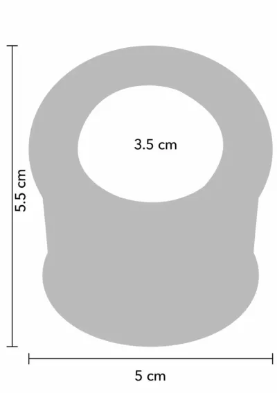 Široký silikonový kroužek na šourek Ballbuster Scrotum Ring, černý - obrázek 2