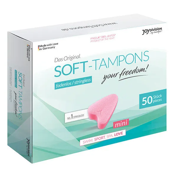Houbové tampony bez šňůrky Joydivision Soft-Tampons Original Mini, 50 ks - obrázek 2