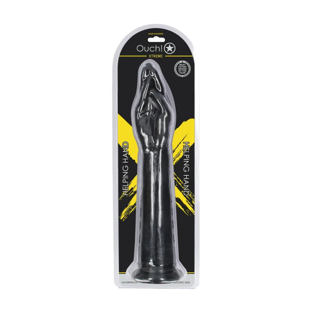 Dildo ve tvaru ruky s předloktím Ouch! Helping Hand s přísavkou, černé, 38 cm - obrázek 2