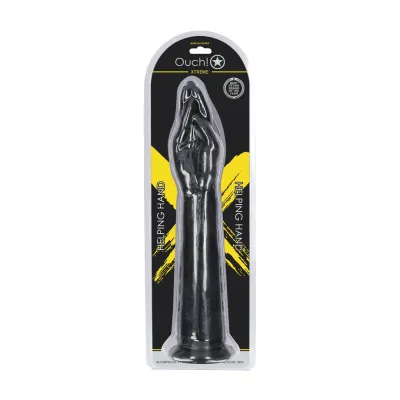 Dildo ve tvaru ruky s předloktím Ouch! Helping Hand s přísavkou, černé, 38 cm - obrázek 2
