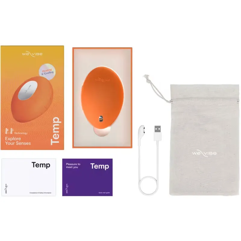 Hřejivý a chladivý vibrátor We-Vibe Temp, mandarinkově oranžový - obrázek 11