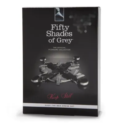 Křížový poutací systém na postel Fifty Shades of Grey s měkkými pouty, černý - obrázek 5