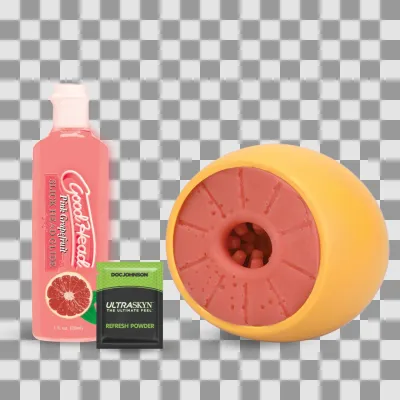 Doc Johnson Grapefruit sada s masturbátorem Ultraskyn, 3 kusy - obrázek 3