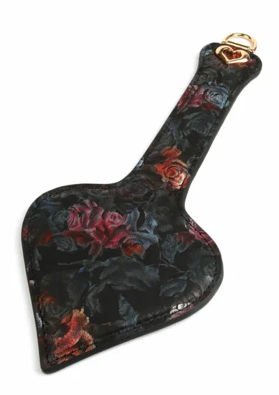 Kožená plácačka GEISHA Floral Jacquard se saténem s květinovým vzorem, černá - obrázek 2