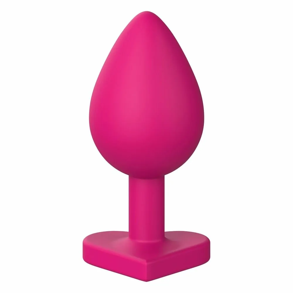 Anální kolík Love Signal Heart Plug Small se srdíčkem, silikon, růžový - obrázek 3