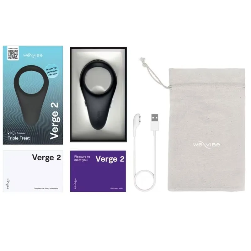 Vibrační erekční kroužek We-Vibe Verge 2 s aplikací, černý - obrázek 15