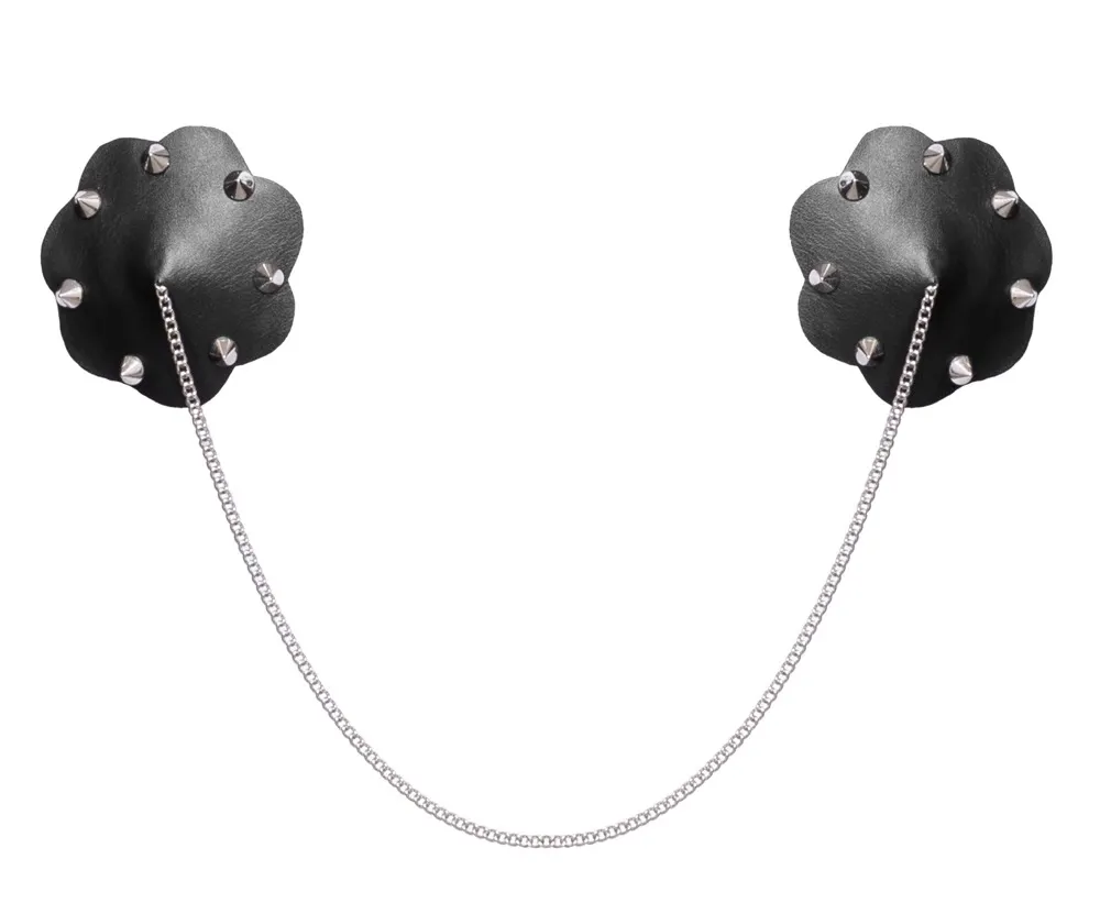 Nálepky na bradavky Bad Kitty s ozdobným řetízkem, černé, 7 cm - obrázek 7