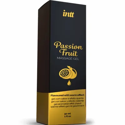 Hřejivý masážní gel INTT s příchutí maracuji, 30 ml - obrázek 3
