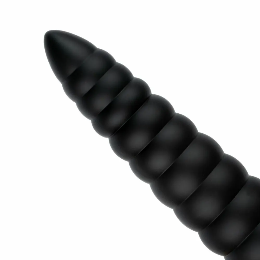 Silikonový anální kolík BUTTR Caterpiller, článkovaný, černý, 29 cm - obrázek 3