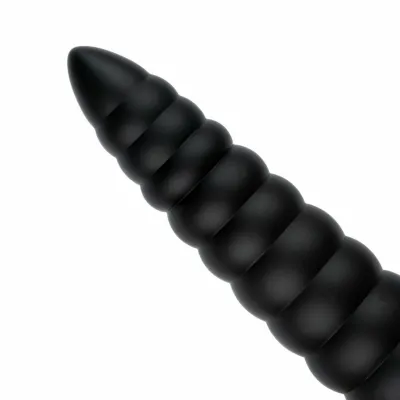 Silikonový anální kolík BUTTR Caterpiller, článkovaný, černý, 29 cm - obrázek 3