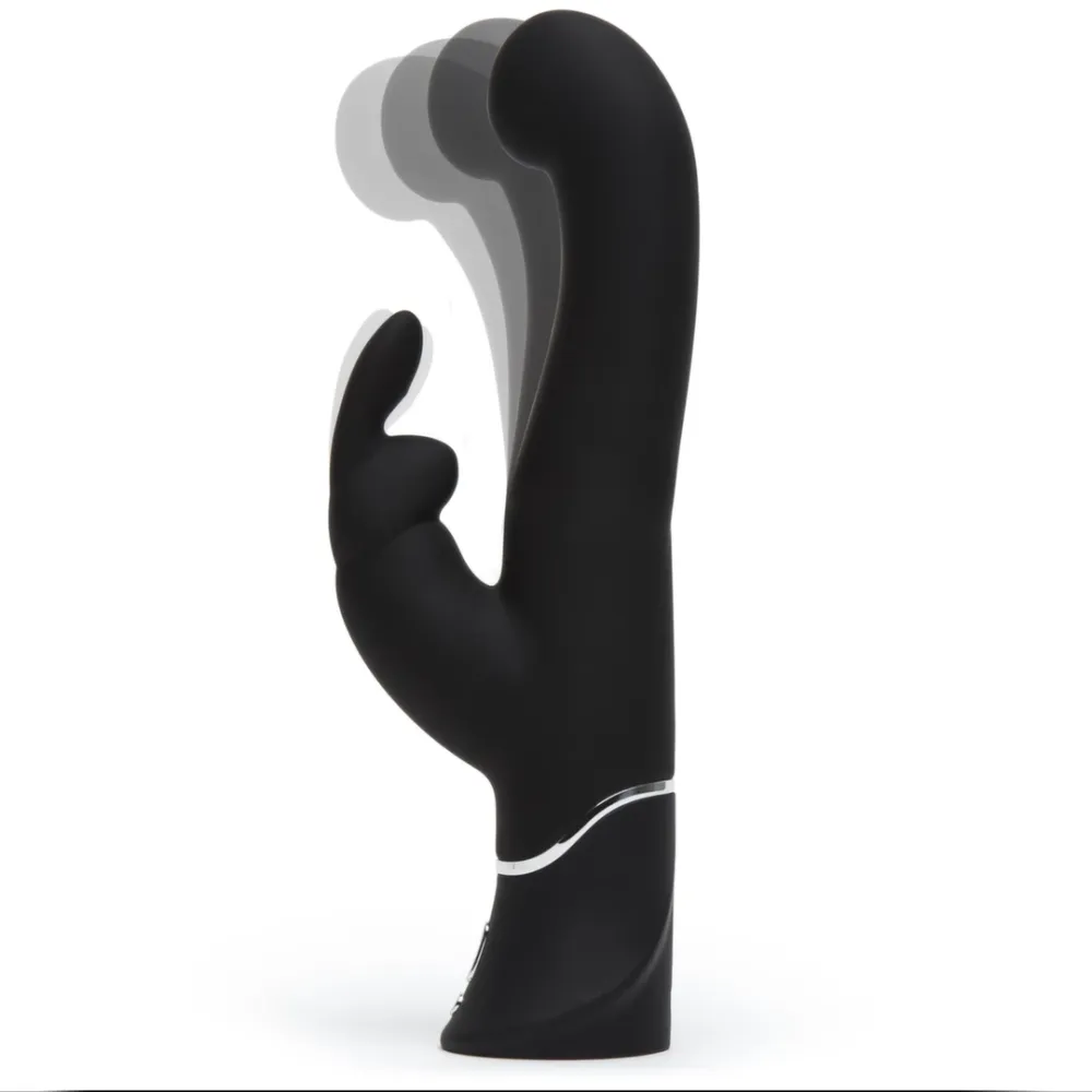 Rabbit vibrátor na bod G Happy Rabbit G-Spot Stroker, silikonový, nabíjecí, černý - obrázek 3