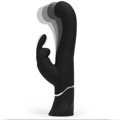 Rabbit vibrátor na bod G Happy Rabbit G-Spot Stroker, silikonový, nabíjecí, černý - obrázek 3
