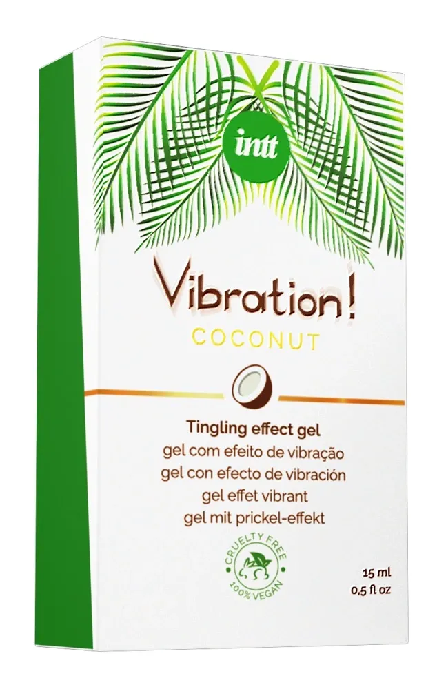 Veganský vibrační stimulační gel INTT Vibration, kokos, 15 ml