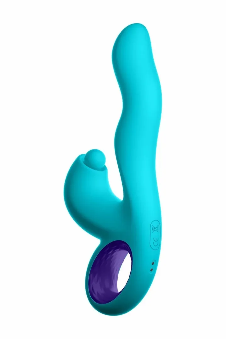 Rabbit vibrátor FemmeFunn Klio s poklepáváním, nabíjecí, tyrkysový, 21,3 cm - obrázek 2