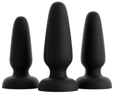 Anální kolík Black Velvets Silicone Plug M, kuželový, s přísavkou, 11,2 cm - obrázek 7