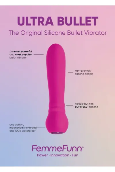 Minivibrátor FemmeFunn Ultra Bullet, růžový, 20 režimů - obrázek 5