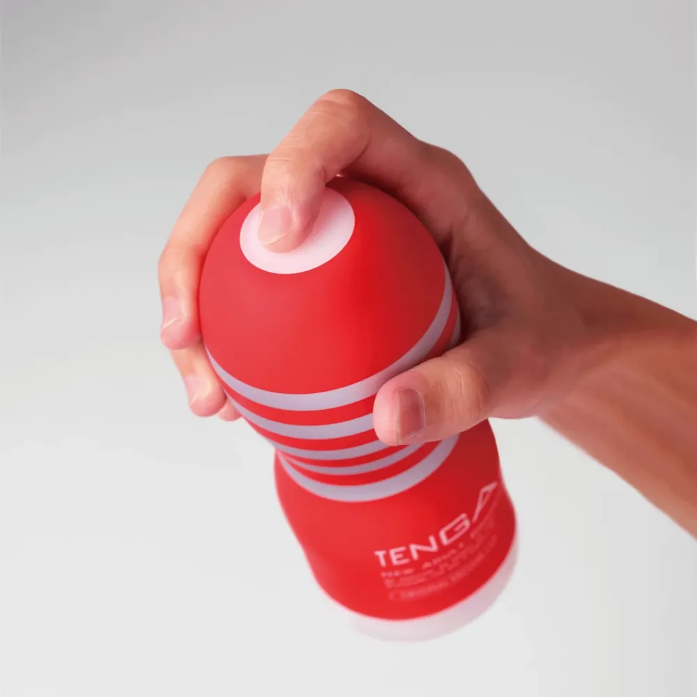 Masturbátor Tenga Original Vacuum Cup Medium, červenobílý - obrázek 4