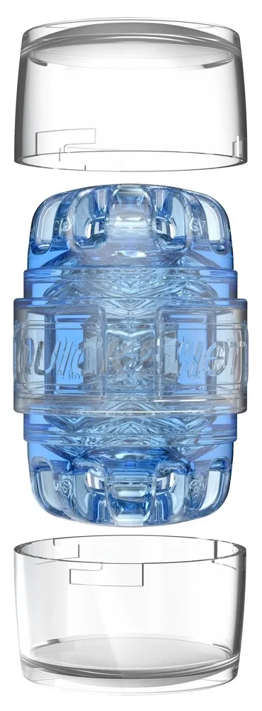 Masturbátor Fleshlight Quickshot Turbo Blue Ice, průhledný modrý - obrázek 2