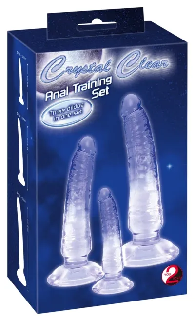 Sada 3 průhledných dild s přísavkou Crystal Clear, PVC