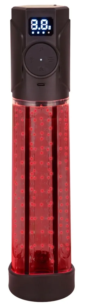 Vakuová pumpa na penis MrBoner Red Light Power Pump, infračervený ohřev, LED displej - obrázek 7