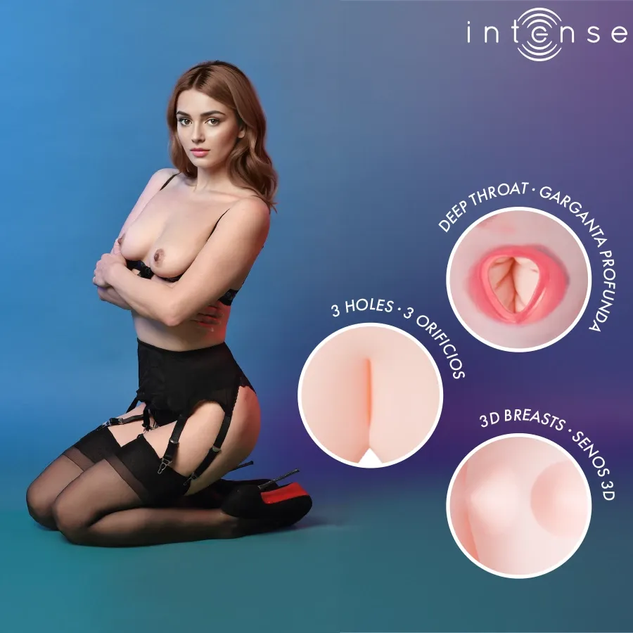 Nafukovací panna Intense Dolls Monique se třemi otvory - obrázek 3