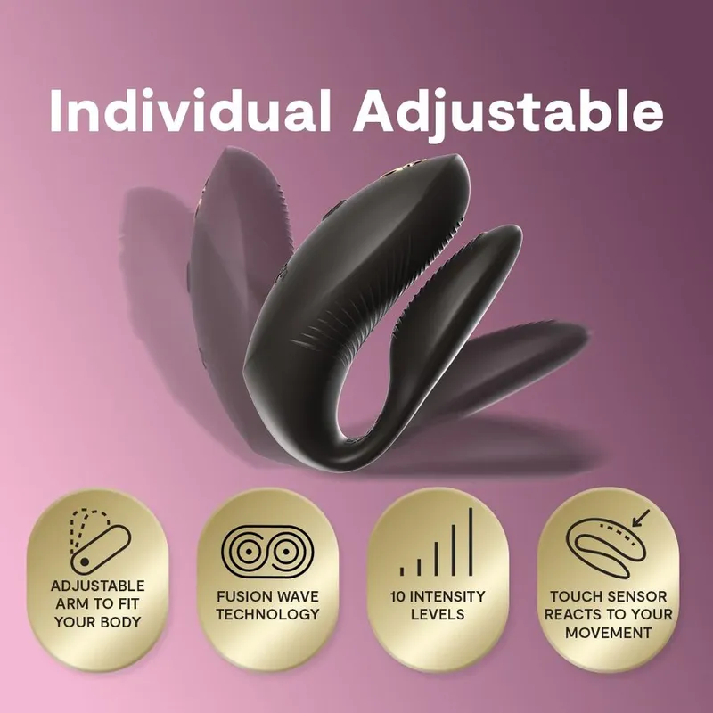 Prémiový vibrátor pro páry We-Vibe Chorus Pro s ovladačem, saténově černý - obrázek 6