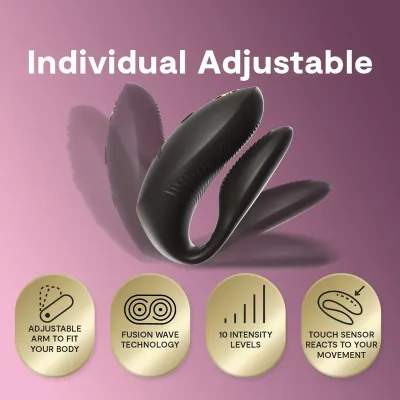 Prémiový vibrátor pro páry We-Vibe Chorus Pro s ovladačem, saténově černý - obrázek 6