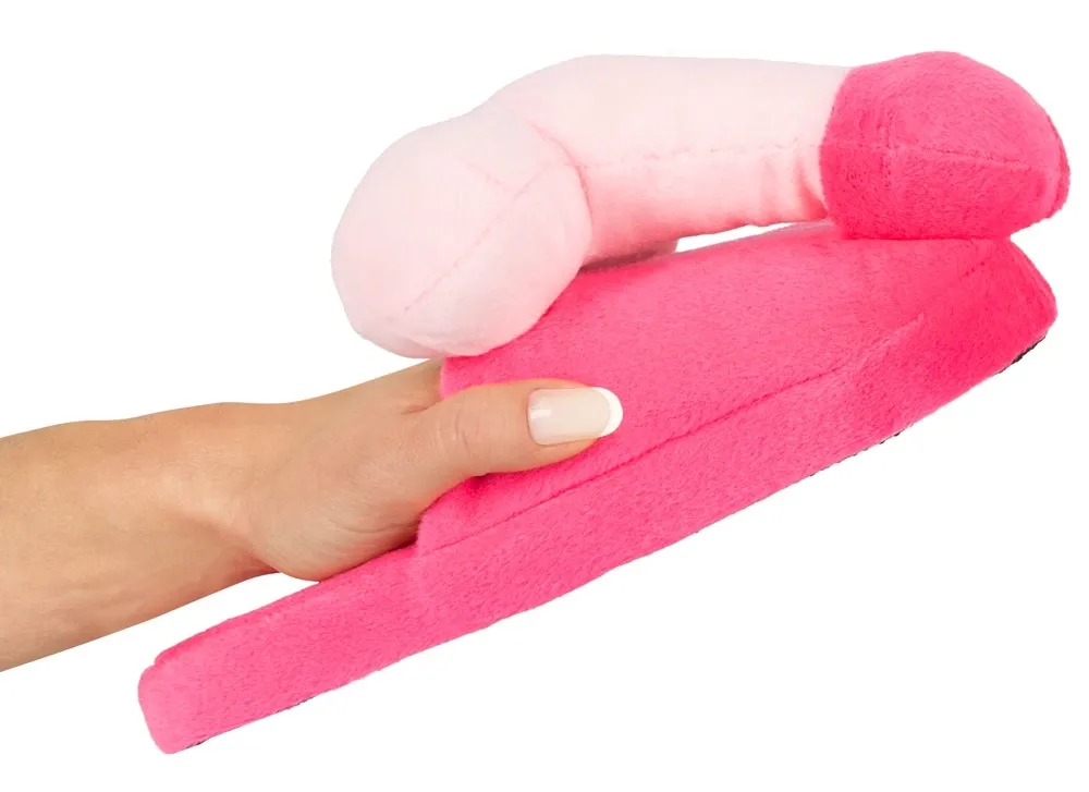 Vtipné plyšové pantofle You2Toys z umělé kožešiny, růžové, 37-40 - obrázek 5