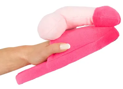Vtipné plyšové pantofle You2Toys z umělé kožešiny, růžové, 37-40 - obrázek 5