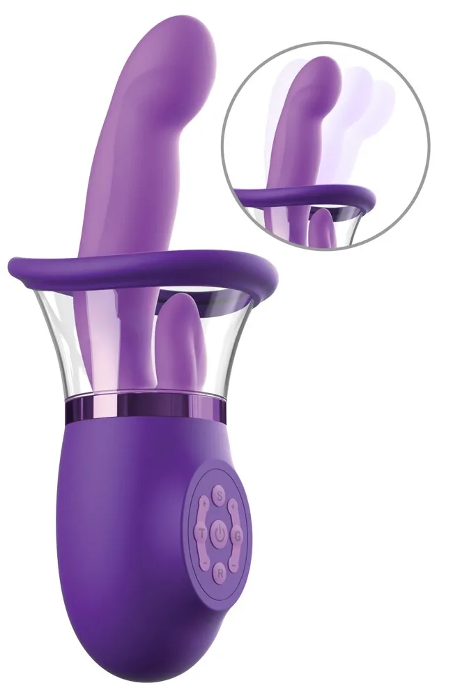 Rabbit vibrátor se sáním Fantasy For Her Ultimate Pleasure Pro Plus, fialový, 20,3 cm - obrázek 2