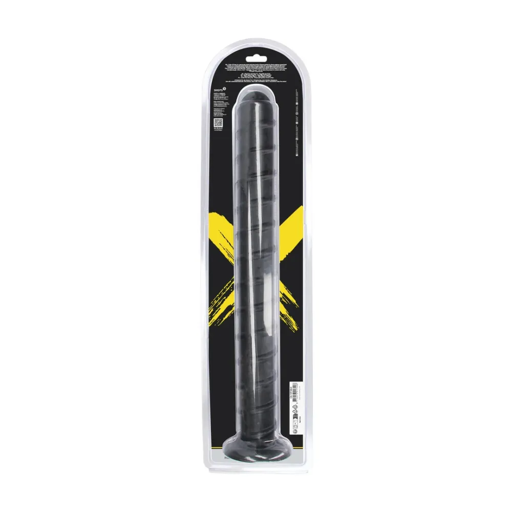 Extra dlouhý spirálový anální kolík Ouch! Pole of Power s přísavkou, černý, 56,5 cm - obrázek 3
